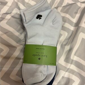 Kate Spade Quarter Socks 6 Pairs New 3 shades of blue